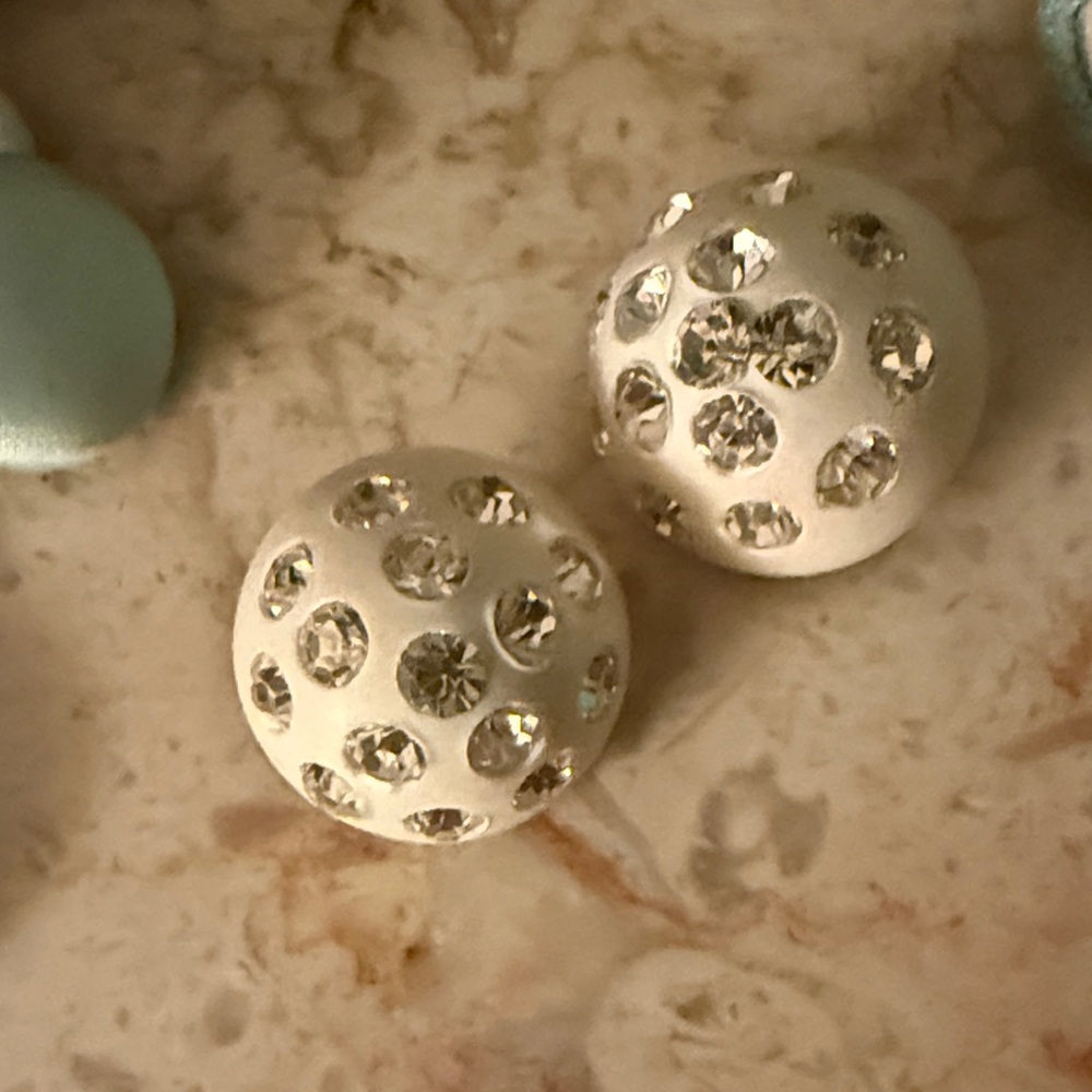 Sparkling White Stud Earrings